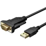 USB&ndash;serijinis kabelis Techly IDATA-USB2-SER-1 juodas 1,5 m USB A tipo &ndash; DB-9