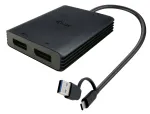i-tec USB-A/USB-C Dual 4K/60 Hz DisplayPort vaizdo adapteris, 0,27 m