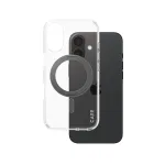 PanzerGlass CARE&trade; by &reg; Dėklas Skaidrus su Juodu Pėdeliu ir MagSafe iPhone 16
