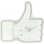 NeXtime klok 5185wi Mini Thumbs Up, 20,5x21 cm, sieninis, baltas/sidabrinis