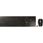 CHERRY DW 9100 SLIM belaidė klaviatūra su pele, RF Wireless + Bluetooth, QWERTZ, juoda
