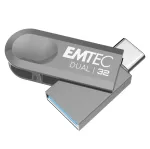USB atmintukas Emtec D280 32 GB USB Type-A / USB Type-C sidabrinis