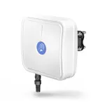 QuWireless QuMax A140M-A kryptinė LTE antena, skirta Teltonika TRB140, PoE/LAN, 6 dBi, IP67, balta spalva