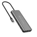 j5create JCD398 USB-C&reg; dvigubas 4K HDMI&trade; 10Gbps mini dokas, juodas