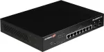 Edimax Pro GS-5208PLG V2 - i&scaron;manusis tinklo jungiklis - 8 x 10/100/1000 (PoE+) + 2 x 1000Base-X SFP - montuojamas į stelažą - PoE+ (160 W)