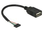 Delock 84831 USB 2.0 kabelis, 5 kontaktų 2,00 mm kontaktinis lizdas į USB-A lizdą, 15 cm