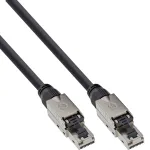 InLine Patch laidas, U/UTP, Cat.6A, halogen-free, AWG23 varis, juodas 40m