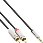 Audio kabelis 3,5 mm lizdas / 2x RCA ki&scaron;tukas 3 m InLine 99243