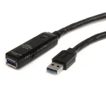StarTech.com USB3AAEXT3M USB 3.0 aktyvusis ilgiklis, USB-A ki&scaron;tukas &ndash; USB-A lizdas, 3 m, juodas