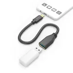 Hama 00201605 OTG USB adapterio kabelis, USB-C ki&scaron;tukas į USB-A lizdą, USB 3.2, 5 Gbit/s, 0,15 m, juodas