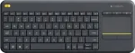 Logitech K400 Plus TV belaidė klaviatūra su jutikliniu kilimėliu, mini, RF Wireless, QWERTY, juoda