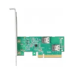 DeLOCK PCI Express 4.0 x8 plok&scaron;tė su 2 vidiniais SFF-8654 4i NVMe prievadais, žemo profilio