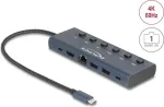 Delock 92000 USB Type-C prijungimo stotelė 4K, HDMI, USB, Gigabit LAN, PD 3.0 90 W, su jungikliu