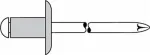 Aklakniedė GESIPA 5x16 mm Al/A2 plok&scaron;tėms 10,0&ndash;12,0 mm, pakuotė 250 vnt.