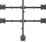 SpeaKa Professional SP-MM-541 4 krypčių monitoriaus laikiklis ant stalo 43,2 cm 17&ndash;88,9 cm 35 kg juodas (SP-13383188)