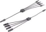 shiverpeaks &reg;-PV4 T-Adapter kabelių rinkinys, 4/1, 4mm&sup2;, juoda/juoda, 30cm (BS02-21034)
