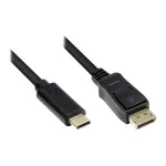 Good Connections USB-C į DP1.2 adapterinis kabelis juodas 10 m