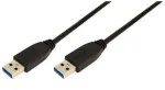 Logilink USB laidas - 9 kontaktų USB A tipas (ki&scaron;tukas) - 9 kontaktų USB A tipas (ki&scaron;tukas) - 3 m (USB / USB 2.0 / USB 3.0) - Lietas - Juodas (CU0040)