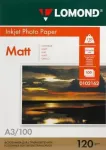 Lomond Photo Inkjet Popierius Matinis 120 g/m&sup2; A3, 100 lapų