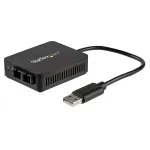 &bdquo;StarTech.com&ldquo; USB į &scaron;viesolaidžio keitiklis &ndash; 100Mbps &ndash; USB 2.0 į &scaron;viesolaidžio tinklo adapteris &ndash; 100Base-FX SC moteri&scaron;kas duplex daugiamodis &scaron;viesolaidis &ndash; 2 km &ndash; kompakti&scaron;kas USB į &scaron;viesolaidžio LAN