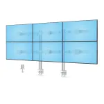 StarTech.com &scaron;e&scaron;ių monitorių stalinis laikiklis su skersiniu, iki 32 colių ekranams, iki 8 kg vienam, dviejų kolonų, C spaustuvas/įtvaras, reguliuojamas auk&scaron;tis