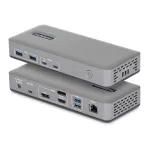 StarTech.com 199UE-USBC-DOCK dokų stotelė / prievadų replikatorius, laidinis, USB 3.2 Gen 2 (3.1 Gen 2) Type-C, pilka