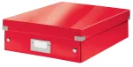 Leitz Click & Store WOW Medium Organiser Box, raudona, stačiakampė, kartoninė dėžė daiktams susidėti