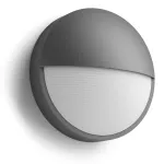 Sieninis lauko &scaron;viestuvas Philips myGarden Capricorn 5.5W LED antracitas, aliuminio korpusas, fiksuota lemputė, 214&times;78&times;214 mm