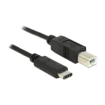USB laidas DeLOCK 0,5m USB2.0-C / USB2.0-B juodas