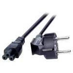 EFB maitinimo laidas su įžemintu ki&scaron;tuku 90&deg; - C5 180&deg;, juodas, 1,8 m, 3 x 0,75 mm&sup2;