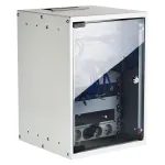 EFB 10-Inch sieninis spintos korpusas 9U 300mm gylio &scaron;viesiai pilkas (RAL 7035) su apsauginiu stiklo durimis