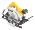 DeWALT DWE560 elektrinis diskinis pjūklas, 1350 W, 184 mm pjovimo diskas, 5500 aps./min, geltona/juoda