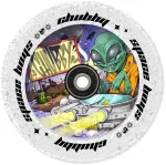 Chubby SpaceBoys Purple-Black Glitter 110mm Scooter Wheel