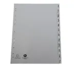 Exacompta Index Dividers Full Format January-December Grey 12-Part 1 Set