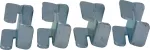 Rockstable 19 jungčių rinkinys - Patch Panel - SPCC plienas - sidabrinis - 4 vnt. (RS19-MS01)