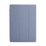 Evelatus Galaxy Tab A8 10.5 plan&scaron;etinio kompiuterio dėklas su imitaciniu mikropluo&scaron;tu viduje, levandų pilka