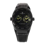 MONTRES DE LUXE Unisex Watch 09BK-3003 40mm Quartz Analog Stainless Steel Leather Black