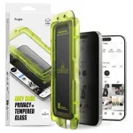 Ringke iPhone 17 ekrano apsauginis stiklas Premium Easy Slide Privacy 9H su montavimo rėmeliu (2 vnt.) Skaidrus