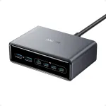 Kroviklis GeNPrime 200W GaN 4xUSB-C 2xUSB-A Juodas