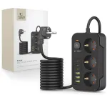 TECH-PROTECT PC3X6 Power Socket 3 USB & 3 Type-C & 3 Socket 200cm Black