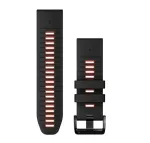 Garmin QuickFit 26mm Silikoninis Laikrodžio Dirželis Juodas/Raudonas 010-13281-06