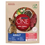 Purina One Mini Adult &scaron;unų sausas pa&scaron;aras su jautiena bei ryžiais, 800 g