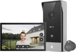 EZVIZ CS-HP5 vaizdo domofonas, 7 colių (17,8 cm) lietimui jautrus ekranas, 2 laidų, 1080p (2MP), Wi-Fi, RFID, IR naktinis režimas, atsparus vandeniui, juodas/sidabrinis