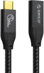 ORICO USB-C 3.2 Gen 2x2 prailginimo laidas &ndash; 20Gbps, 100W PD, 4K@60Hz, 1m, juodas