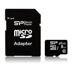 Silicon Power Elite 8GB microSDHC UHS-I U1 V10 atminties kortelė su SD adapteriu