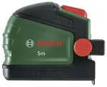 Bosch 1600A03318 5 m matavimo juosta su pie&scaron;tuko segtuku (žalia/juoda)