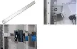 LogiLink 19 colių DIN bėgio laikiklis 35 x 7,5 mm skrybėlės tipo bėgiams, 1U, plieninis, juodas, EN 60715