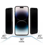 iLike grūdinto stiklo privatumo ekrano apsauga, skirta Samsung Galaxy S25 / S24 - 9H, 2 krypčių privatumas, juoda