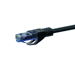 DSIT CAT6a tinklo kabelis 100% varis - U/UTP - 1 metras - juodas (DC-U6A0-010)