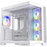 Korpusas Silentware View A-RGB White VIEWWHITE &ndash; mid-tower su A-RGB ap&scaron;vietimu, baltas